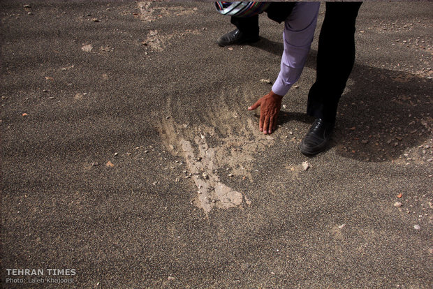 Sandstorm unearths historical site in southeastern Iran