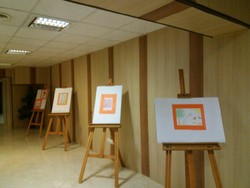 نمایشگاه نقاشی مددجویان مرکز اتیسم "حس پنهان" در کرمانشاه برپا شد