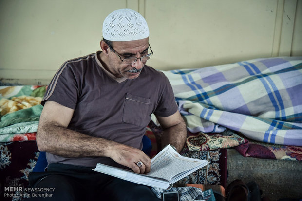 مراسم معنوی اعتکاف در مسجد جامع شهدا شیراز