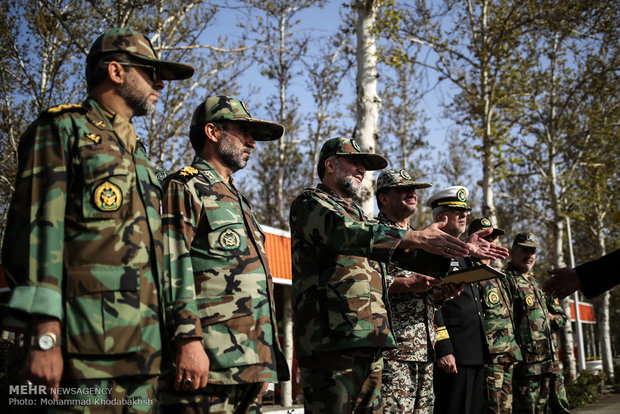 Iran’s army holds joint morning rituals before parade