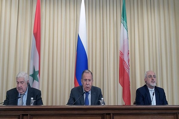 Iran, Russia, Syria hold presser in Moscow