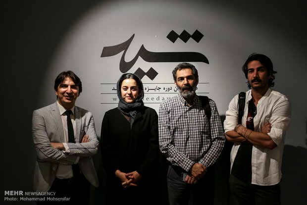 پیمان هوشمندزاده، محمدرضا سلطانی، نیوشا توکلیان و روشن نوروزی در افتتاح هفتمین نمایشگاه عکس شید