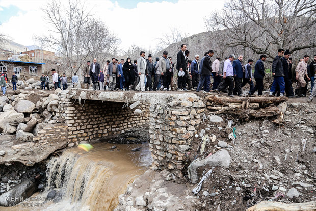 خسارات ناشی از وقوع سیل در روستای چنار آذربایجان