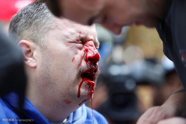 درگیری موافقان و مخالفان ترامپ در کالیفرنیا