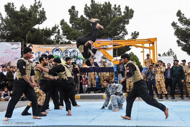 Army parades in Isfahan