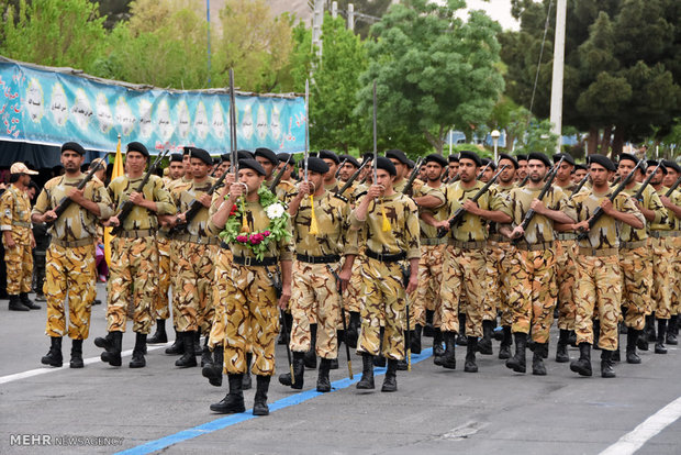 Army parades in Isfahan
