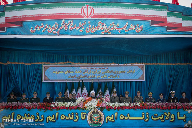 Iran’s military on parade to mark Army Day