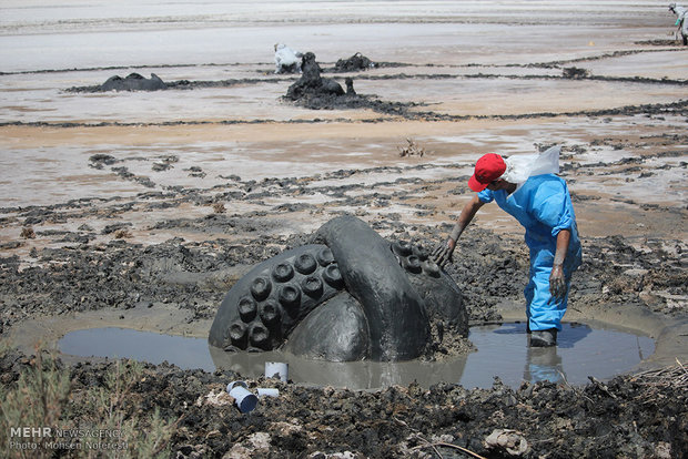 Salt sculptures festival at Kaji Wetland