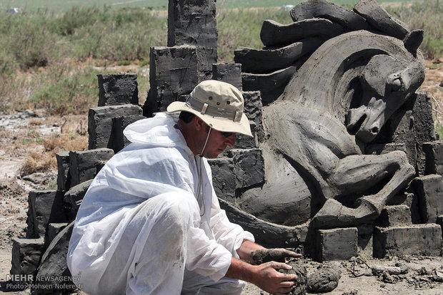 Salt sculptures festival at Kaji Wetland