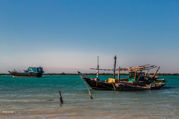 Ancient Laft Port in Persian Gulf Island of Qeshm