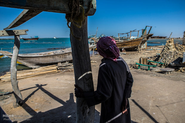 Ancient Laft Port in Persian Gulf Island of Qeshm