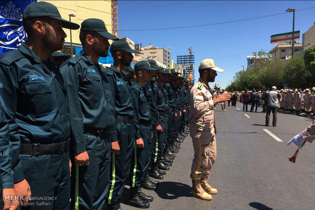 Funeral of martyred soldiers in Mirjaveh