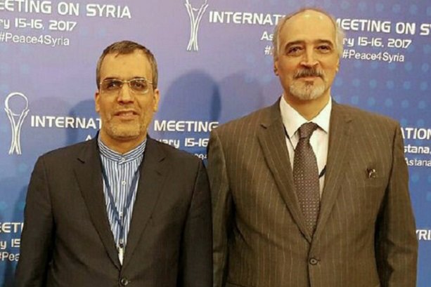 Jaberi Ansari, Bashar Jaafari meet in Astana