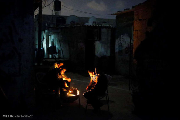 Gazze’den karanlık gece görüntüleri 