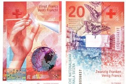 بانک ملی سوئیس از ایمن ترین اسکناس جهان رونمایی کرد/۲۰ فرانکی جدید به بازار آمد