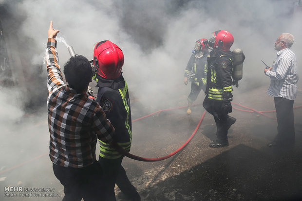 آتش سوزی یکی از مدارس خرمشهر را به تعطیلی کشاند