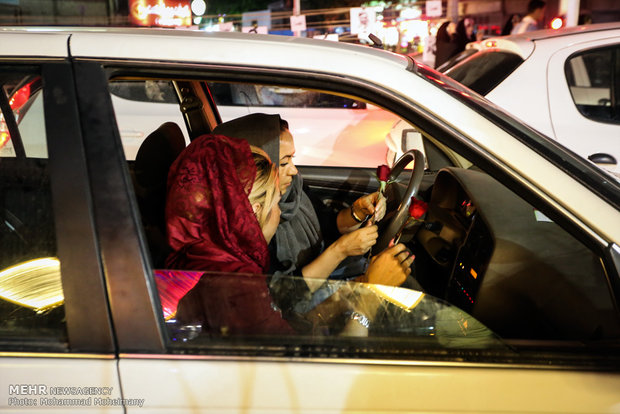 Mid-Sha'ban celebrations on Tehran streets