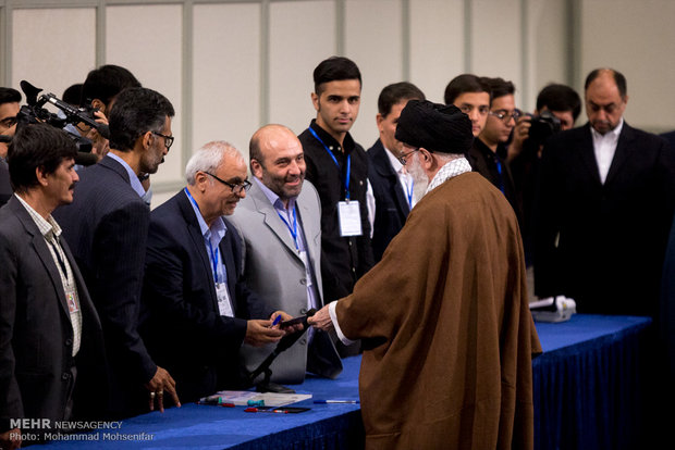 Ayat. Khamenei casts his ballot