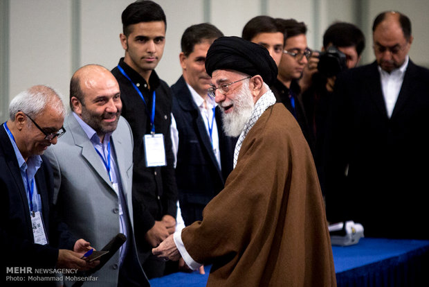 Ayat. Khamenei casts his ballot