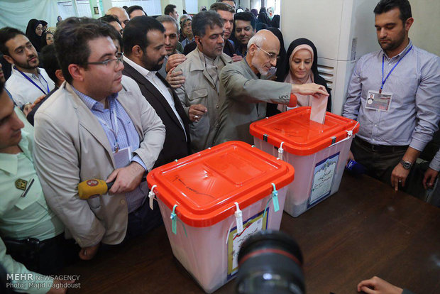 Officials take part in presidential election