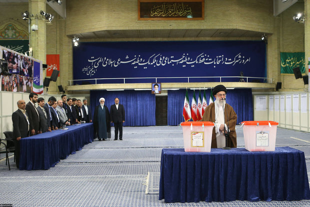 Ayatollah Khamenei cast his vote for Presidential election