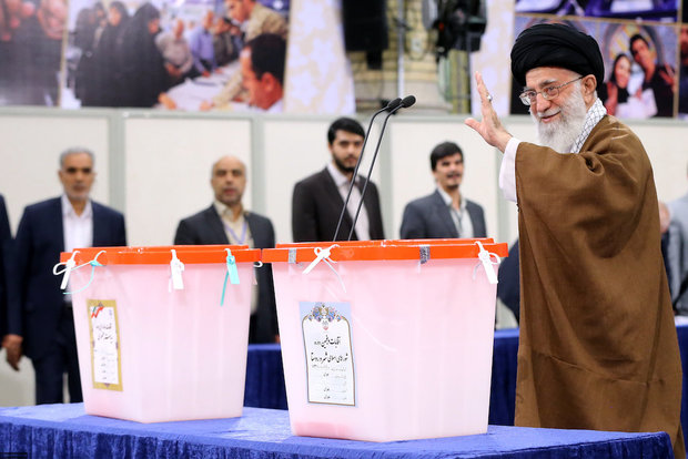 Ayatollah Khamenei cast his vote for Presidential election