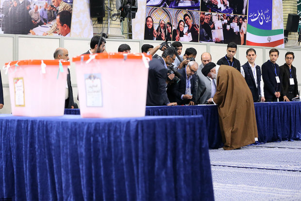 Ayatollah Khamenei cast his vote for Presidential election