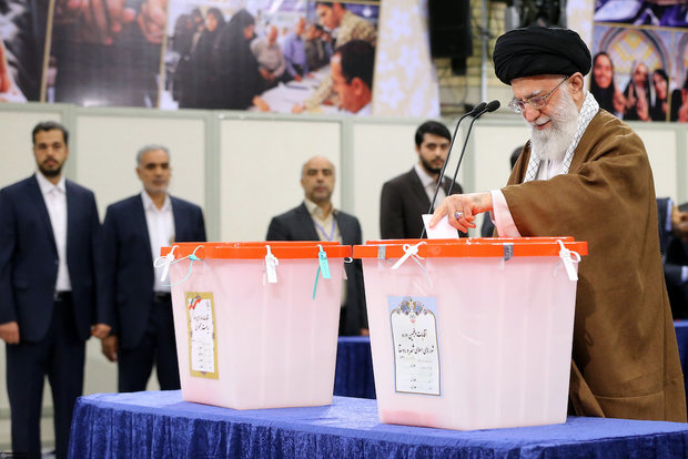 Ayatollah Khamenei cast his vote for Presidential election