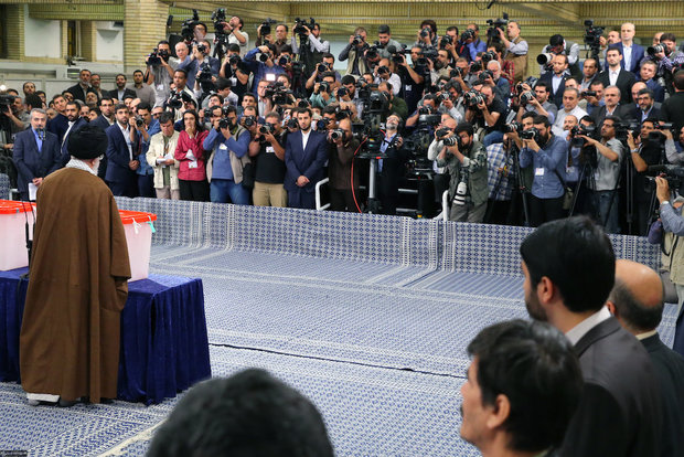 Ayatollah Khamenei cast his vote for Presidential election