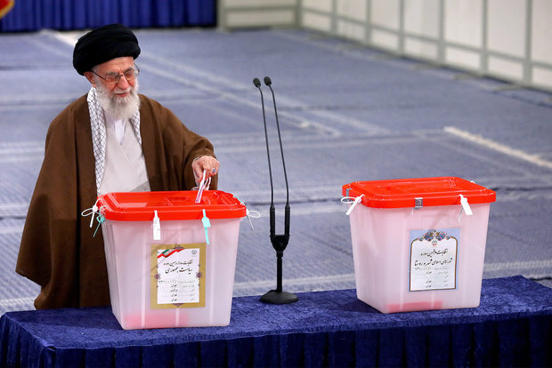 Ayatollah Khamenei cast his vote for Presidential election