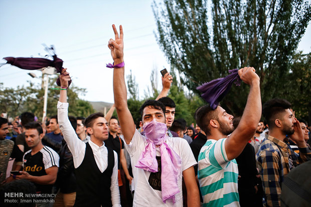 شادی هواداران حسن روحانی در همدان 