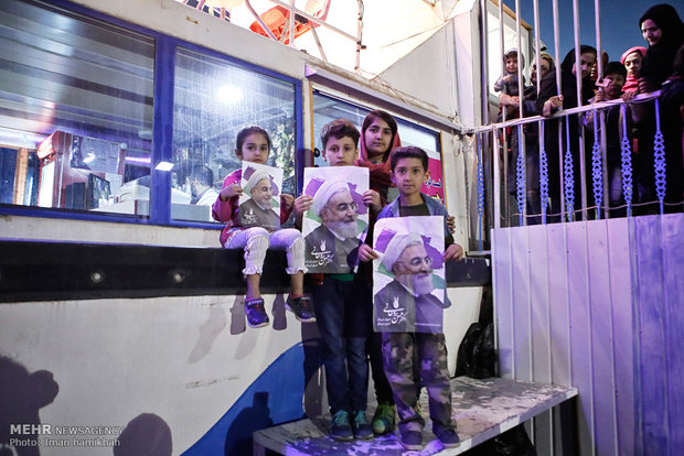 شادی هواداران حسن روحانی در همدان 