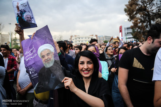 Rouhani reelection celebrated in Tehran