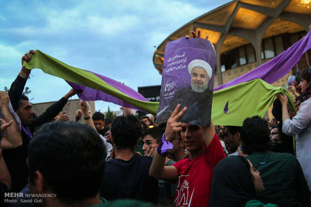 Rouhani reelection celebrated in Tehran