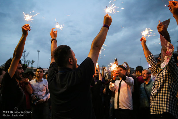 Rouhani reelection celebrated in Tehran