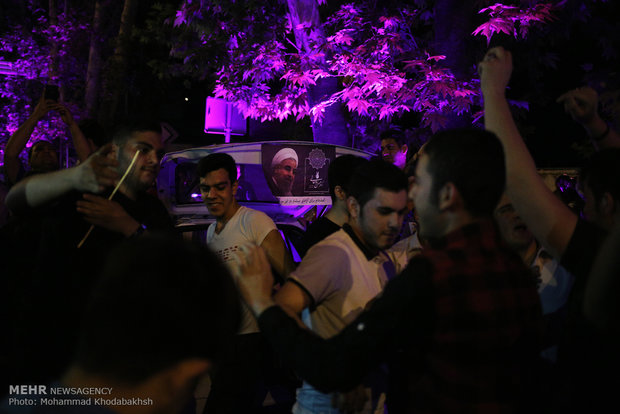 Rouhani reelection celebrated in Tehran