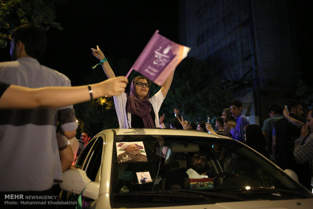 Rouhani reelection celebrated in Tehran