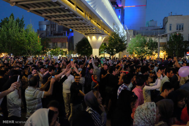 Post-election celebrations across Iran