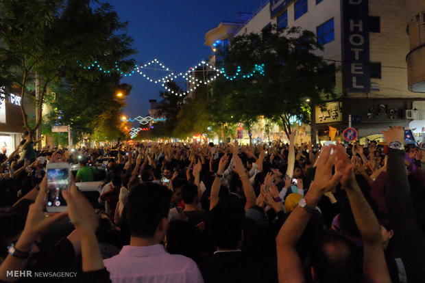 Post-election celebrations across Iran