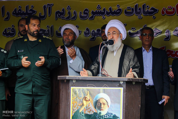 People in Tabriz denounce Bahrain crack-down on cleric