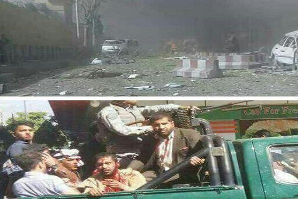 لحظات اولیه وقوع انفجار در نزدیکی سفارتخانه‌های خارجی در کابل