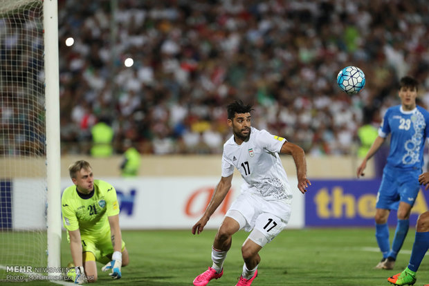 پیروزی تیم ملی فوتبال ایران برابر ازبکستان در نیمه اول
