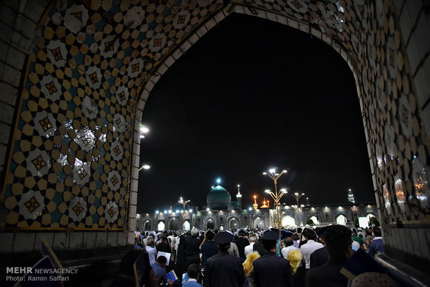 Imam Reza holy shrine hosts worshipers at Night of Decree