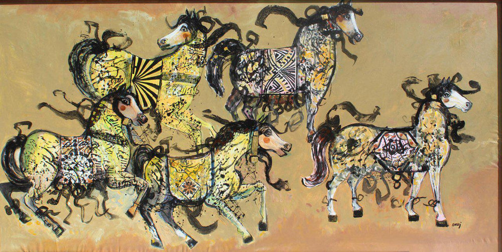 A painting by Nasser Ovissi