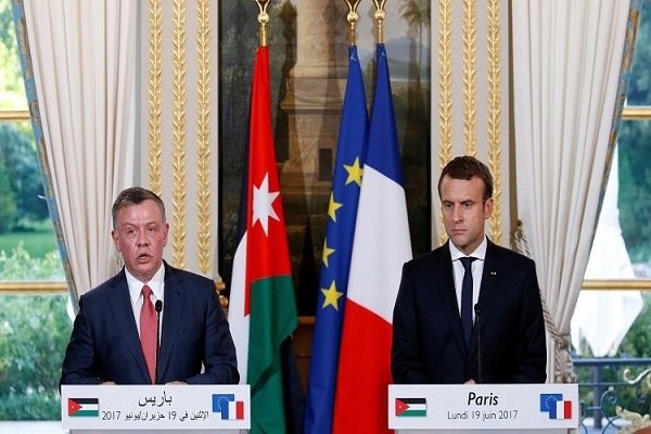 سران فرانسه و اردن تلفنی گفتگو کردند