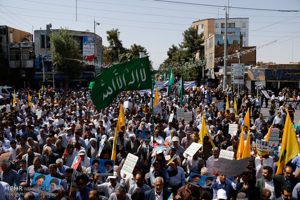 راهپیمایی روز قدس در کرمان