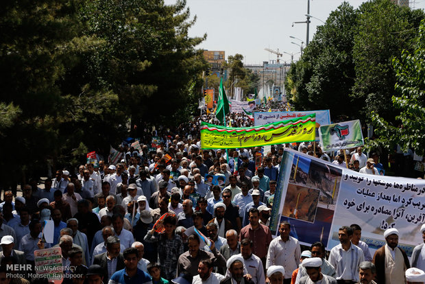 راهپیمایی روز قدس در کرمان