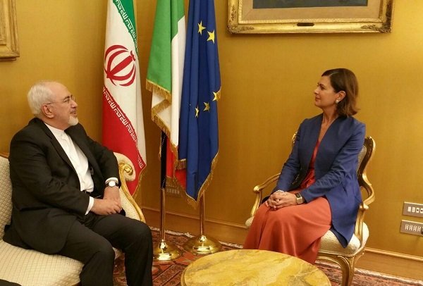 Zarif, İtalya Parlamento Başkanı ile görüştü