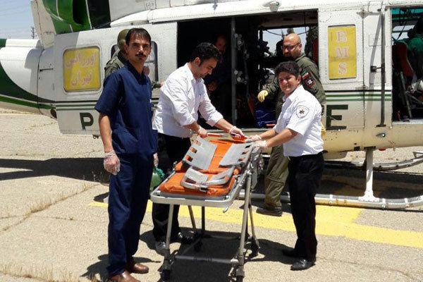 امدادرسانی اورژانسی  به ۲۵ بیمار با بالگرد در اصفهان