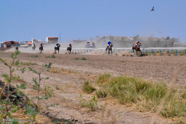 Summer horse racing in Bandar Torkaman